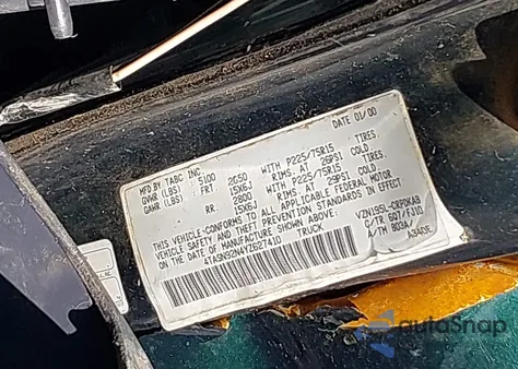 2000 Toyota Tacoma Xtracab Prerunner из США, поврежденный, VIN 4TASN92N4YZ627410